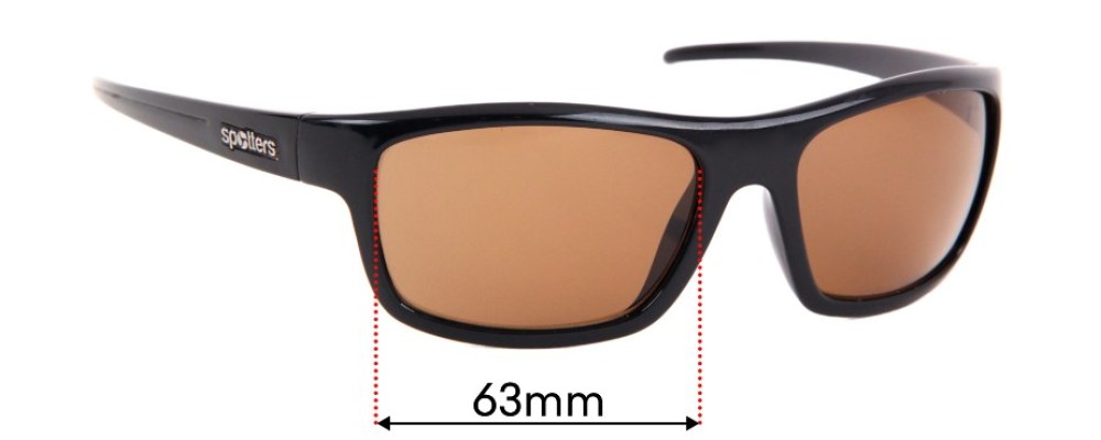 Spotters Bolt Replacement Sunglass Lenses - 63mm wide